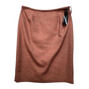 Collections For Le Suit Womens Herringbone Skirt Size 10 Brown Rust Career Offic